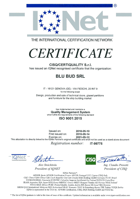 ISO 9001:2015 certificate